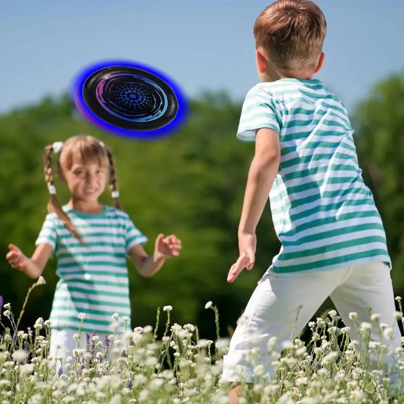 Latający dysk LED świecący w ciemności Latający dysk o maksymalnej jasności do gier zewnętrznych