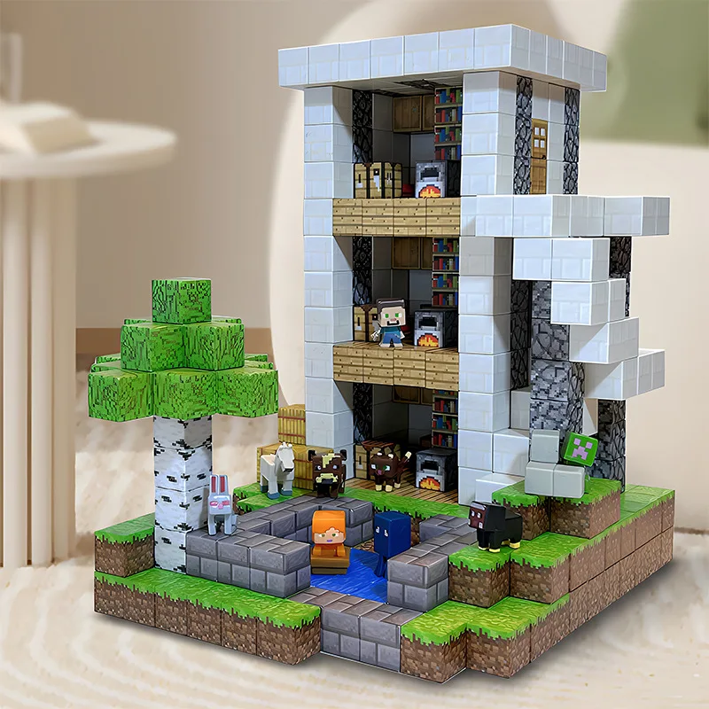 Nowe klocki magnetyczne-zbuduj kopalnia magnes świata zestaw dla chłopców dziewcząt, sensoryczne zabawki konstrukcyjne dla małyc