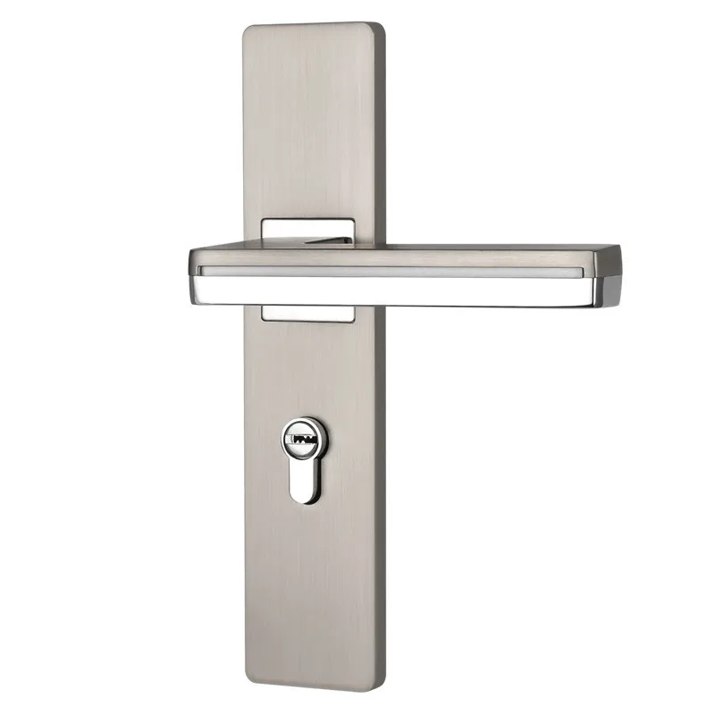 Klamki do drzwi LED do drzwi wewnętrznych Rozeta ze stopu cynku i zestaw dźwigni do drzwi Drewniany zamek przejściowy do sypialn