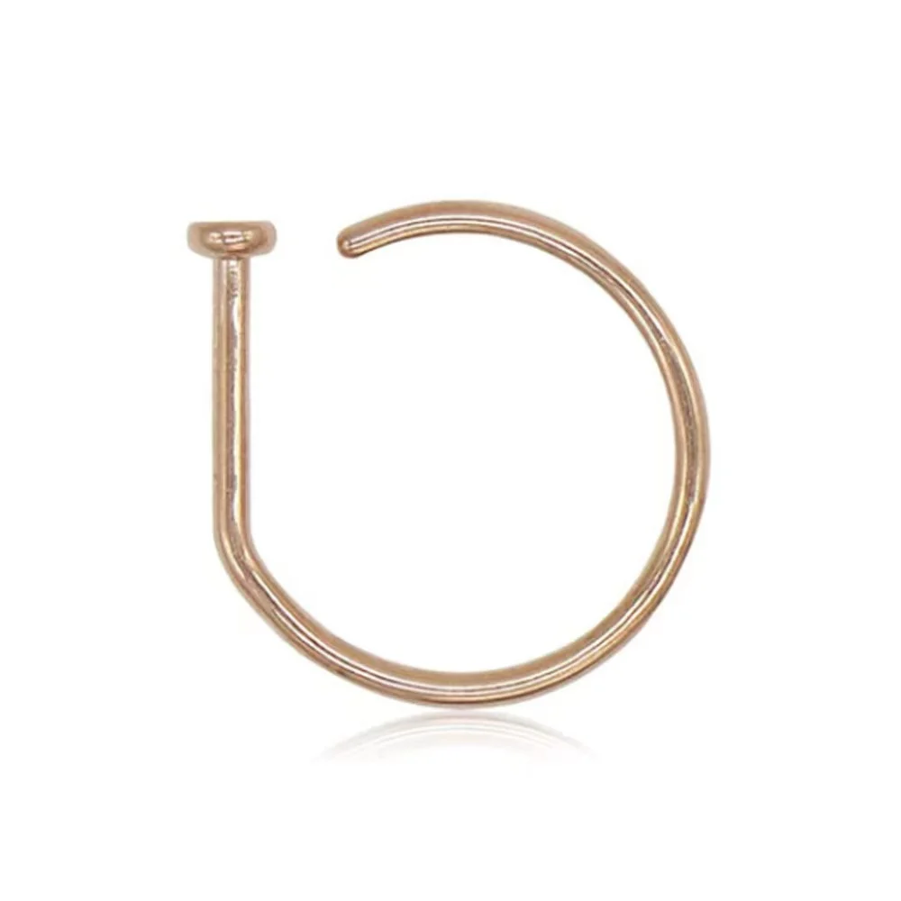 Kobiety mężczyźni sztuczne kolczyki kolczyk w nosie modne punk Non Piercing zacisk na nos ze stali nierdzewnej perforacja przegr