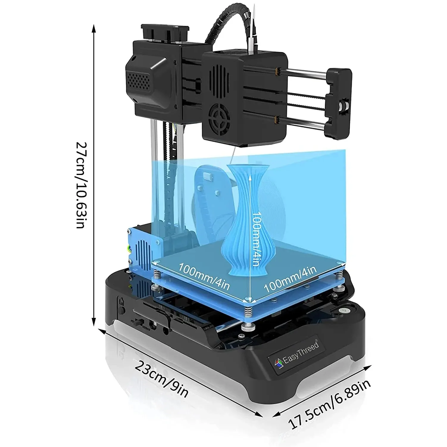 Drukarka EasyThreed 3D K7 Mini drukarki 3D z niskim poziomem hałasu mała drukarka 3D szybkie nagrzewanie DIY dom kompatybilny z 