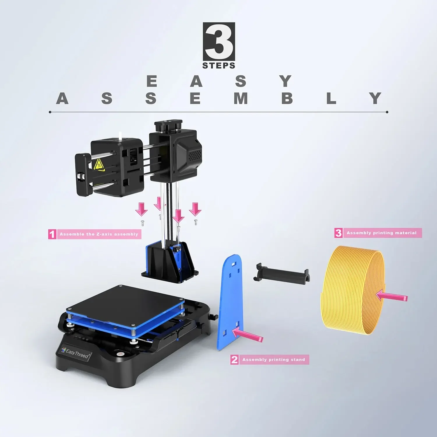 Drukarka EasyThreed 3D K7 Mini drukarki 3D z niskim poziomem hałasu mała drukarka 3D szybkie nagrzewanie DIY dom kompatybilny z 