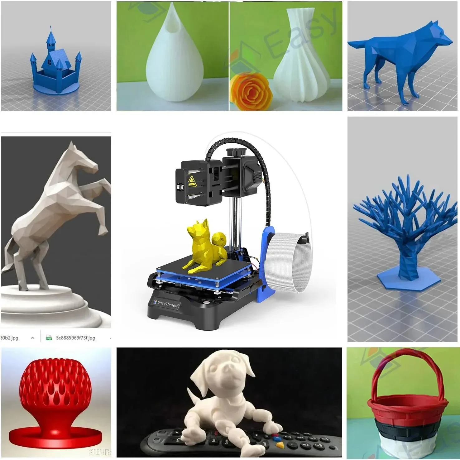 Drukarka EasyThreed 3D K7 Mini drukarki 3D z niskim poziomem hałasu mała drukarka 3D szybkie nagrzewanie DIY dom kompatybilny z 