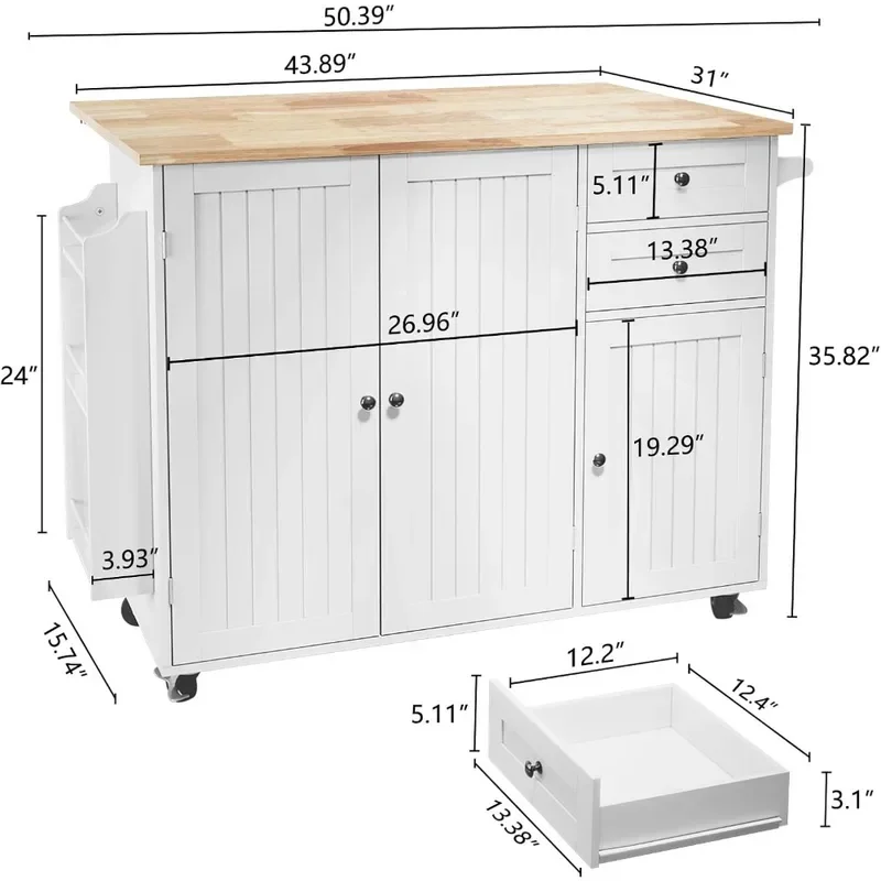 Wyspa kuchenna ze schowkiem, Wyspa kuchenna na kółkach z blatem barowym, Stół wyspany do kuchni z boku