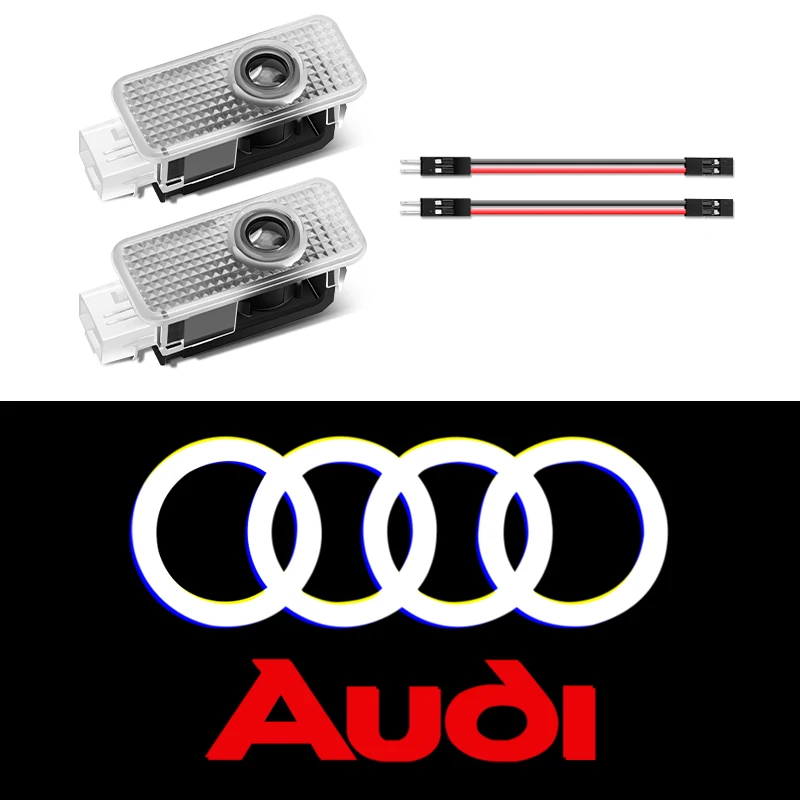 Logo LED drzwi samochodowych Światło powitalne do Audi A4 B5 B6 B7 B8 B9 A1 A3 8V 8P 8L A6 C5 C6 C7 A5 A7 A8 Q3 Q5 Q7 TT S3 S6 S