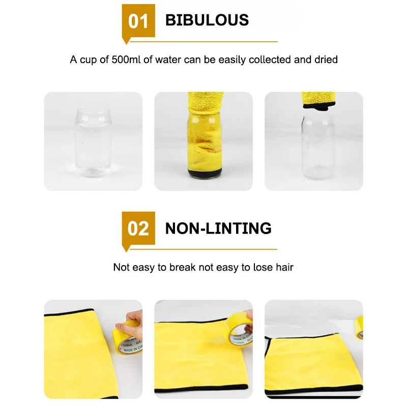 SEAMETAL ręcznik z mikrofibry do mycia samochodu 400GSM dwustronne koralowe aksamitne czyste ręczniki wysoka absorpcja wody ście