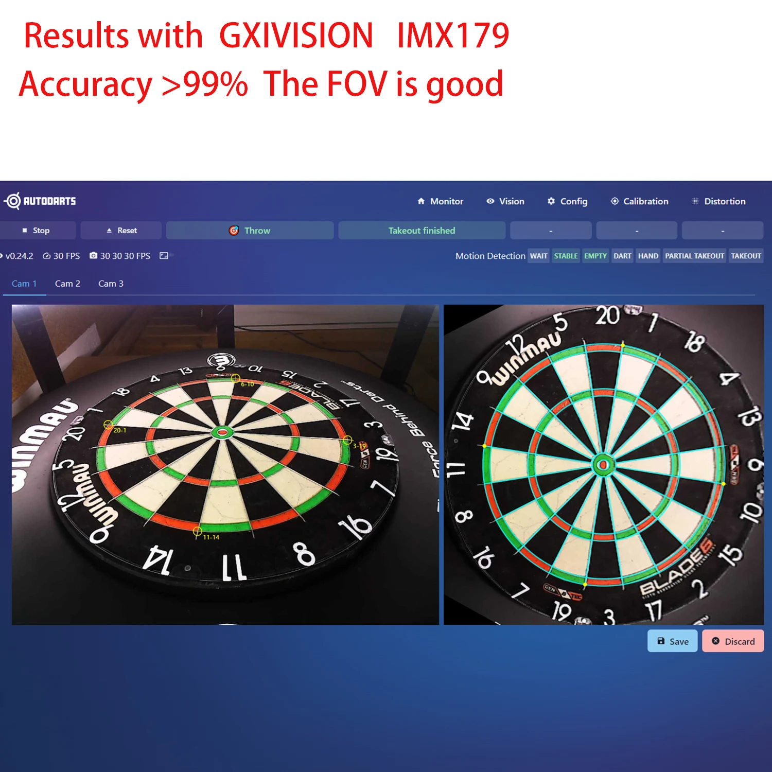 GXIVISION 3 szt. IMX179/OV2735/OV9732100 stopień 1MP 30fps 2M moduł kamery kablowej kompatybilny z DIY Autodarts.io, darmowy ste