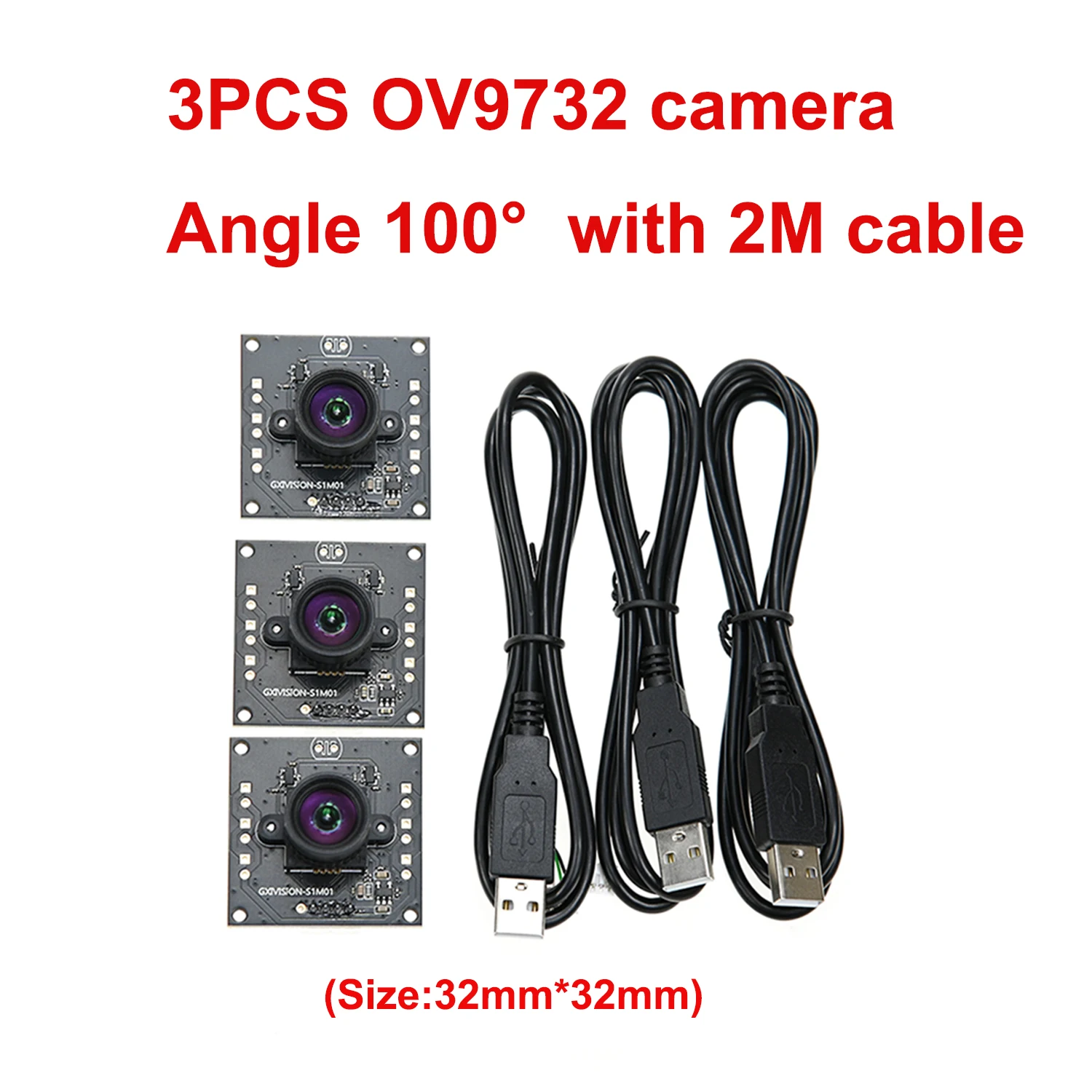 GXIVISION 3 szt. IMX179/OV2735/OV9732100 stopień 1MP 30fps 2M moduł kamery kablowej kompatybilny z DIY Autodarts.io, darmowy ste