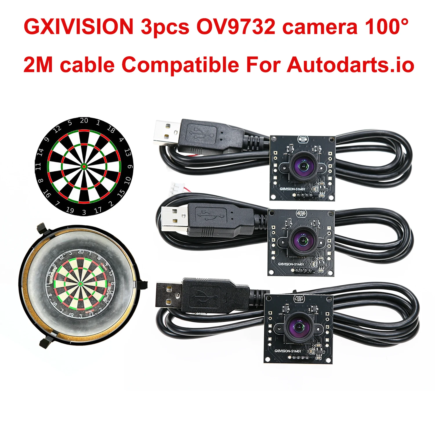 GXIVISION OV9732 1MP 30FPS 2M kabel 100 stopni moduł kamery USB, 3 sztuki OV2735, kamera internetowa IMX179 kompatybilna z syste