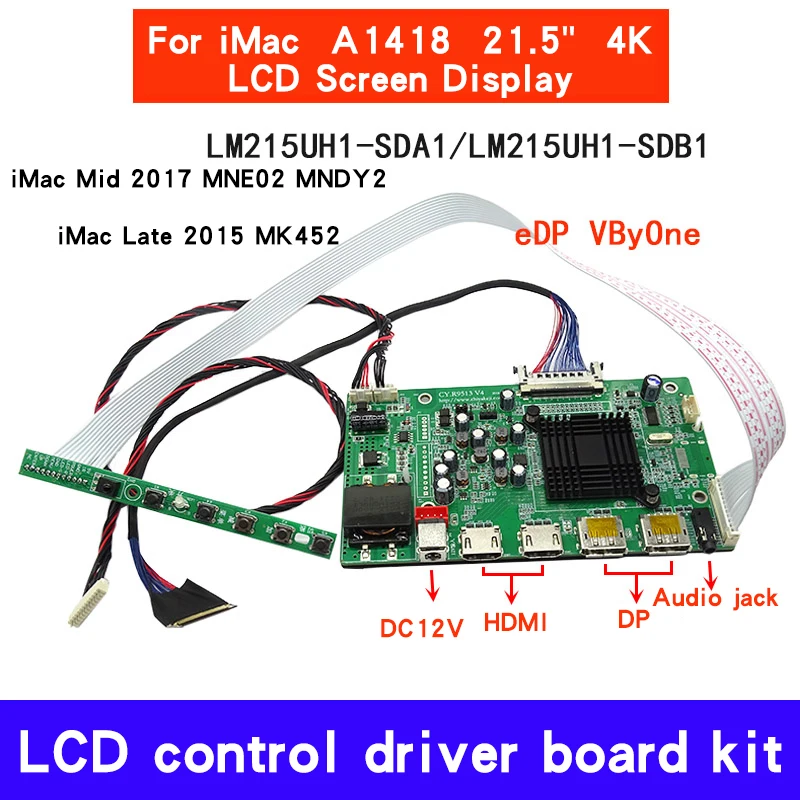 Dla iMac A1418 21.5'' 4K LM215UH1 Control Drive Board SDA1/SDB1/SPA2 4096*2304 Mid 2017 MNE02 MNDY2 2015 MK45 LCD Screen Display